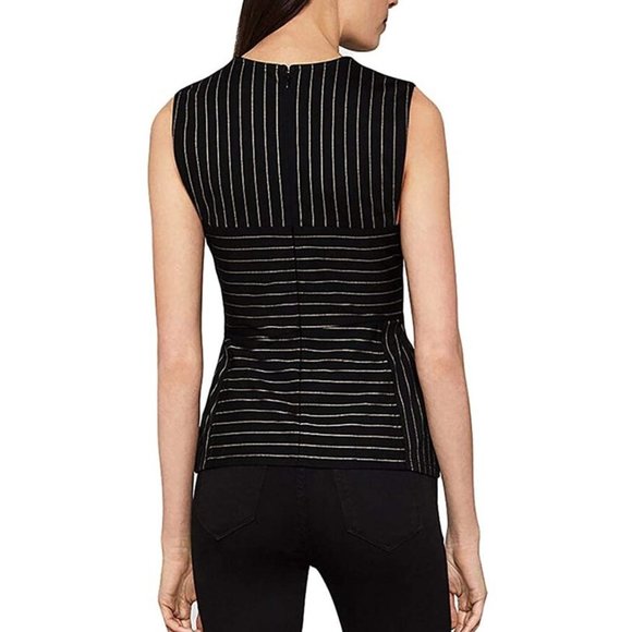 *NWT* BCBGMaxAzria Pinstriped V-Neck Sleeveless Suit-Inspired Top - Size XXS - Picture 3 of 15